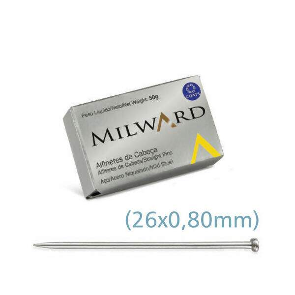 Alfinete de Cabeça Milward N° 24 Corrente