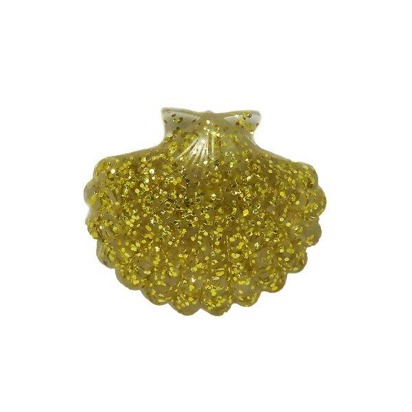 Acessório ABS Concha Glitter Dourado -  20 Unidades