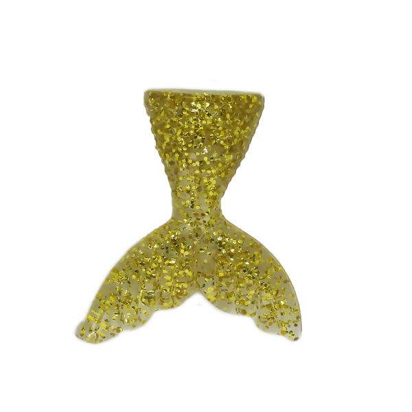 Acessório ABS Cauda de Sereia Glitter Dourado -  20 Unidades