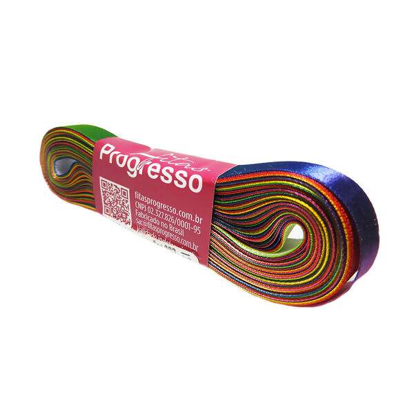 Fita de Cetim 7665/010 Multicolor 10mm Progresso 10m - Cor 002