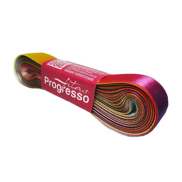 Fita de Cetim 7665 Multicolor 15mm Progresso N°03 10m