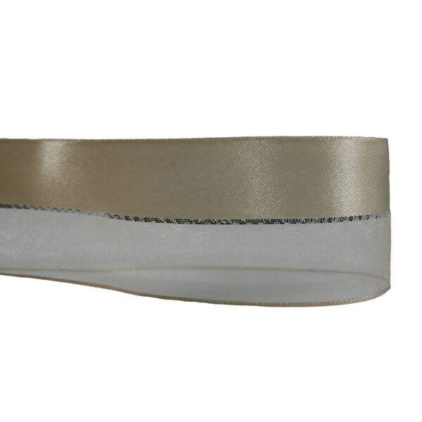 Fita de Cetim c/ Organza Silver 09mm FCOS10 Aquarela N°02 10 m 