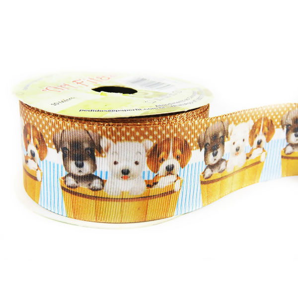 Fita Gorgurão Estampado 38mm Art Fitas N°09 10m - G56