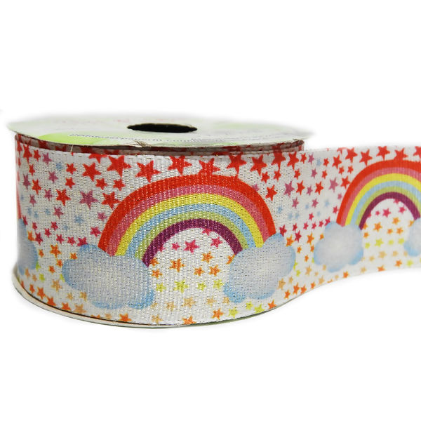 Fita Gorgurão Estampado C/ Lurex 38mm Art Fitas N°09 10m - L042