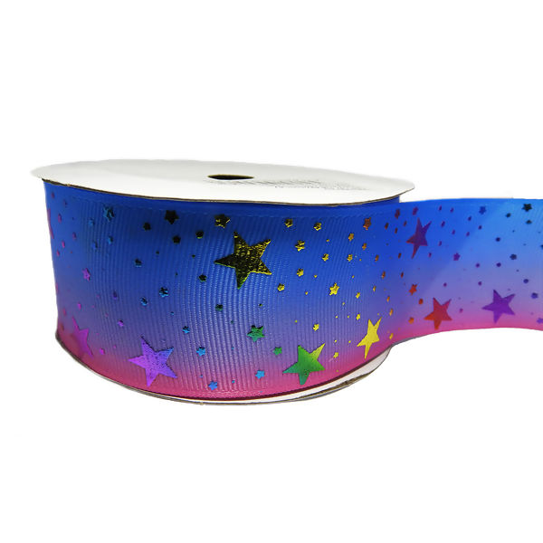 Fita Gorgurão Imp. 40mm Estrelada Nº 9 Cor 513P - 10 Jardas