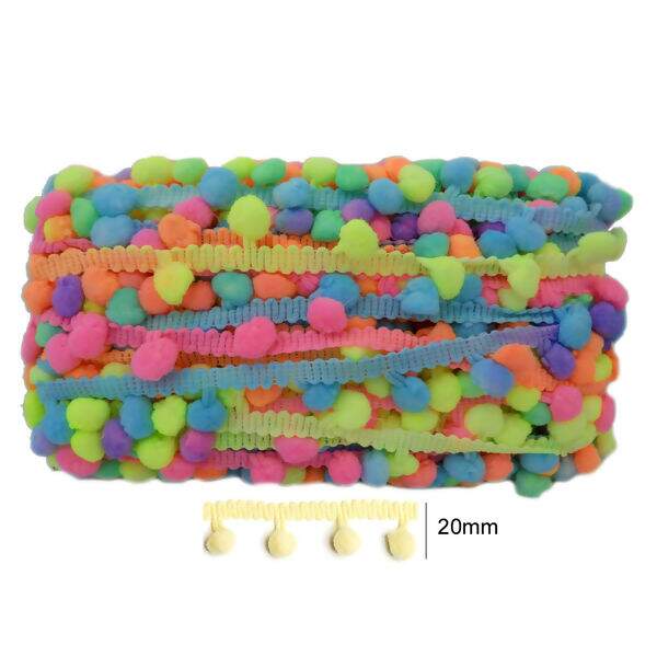 Pom Pom Grelot Multcor 20mm NYBC 25m