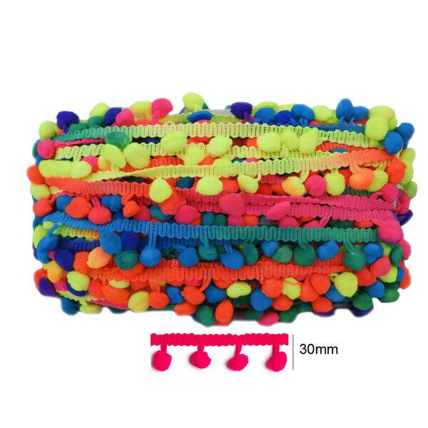 Pom Pom Grelot Multcor 30mm NYBC 25m