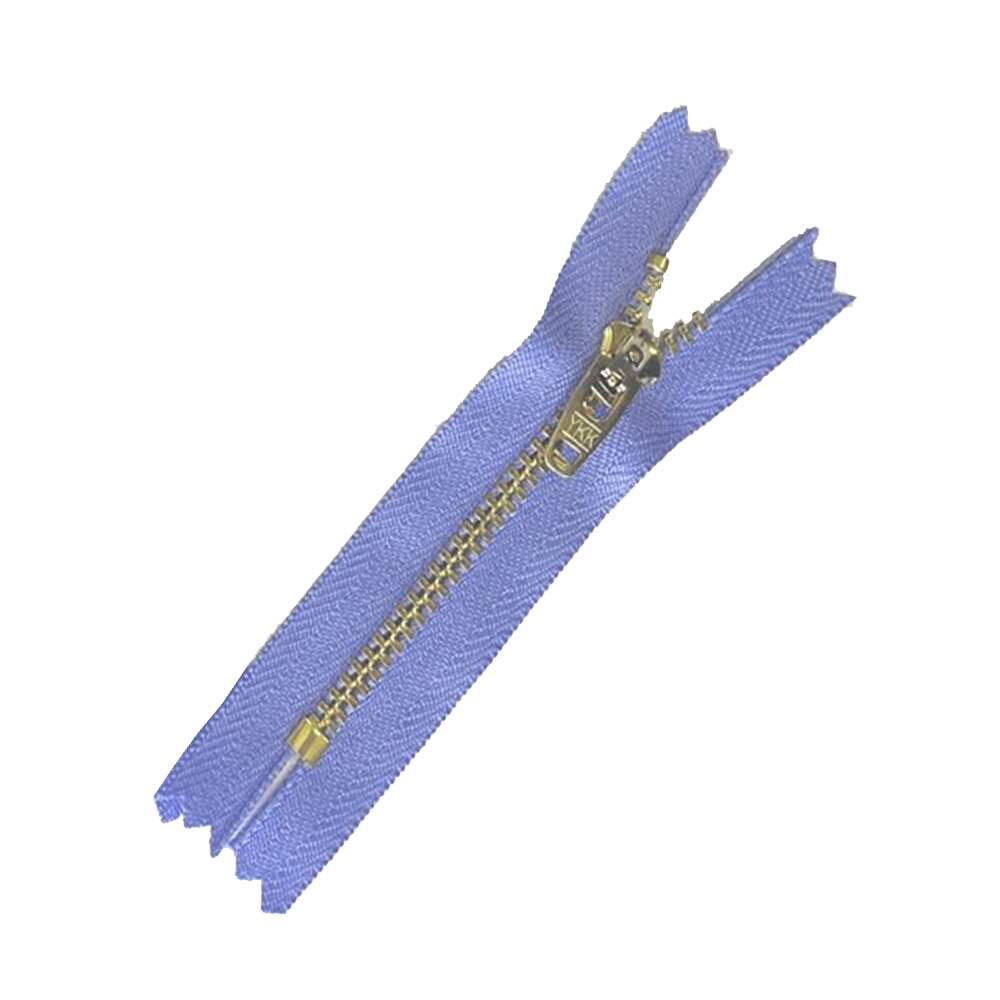 Zíper Metal YKK Trava Automática Azul Celeste 10un
