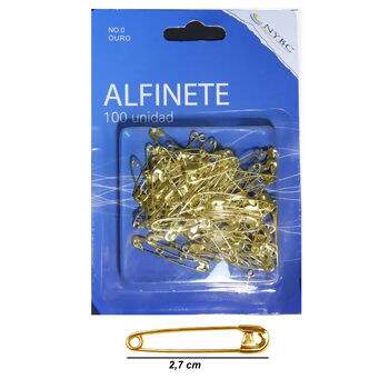 Alfinete de Segurança 0 dourado NYBC 100 Un