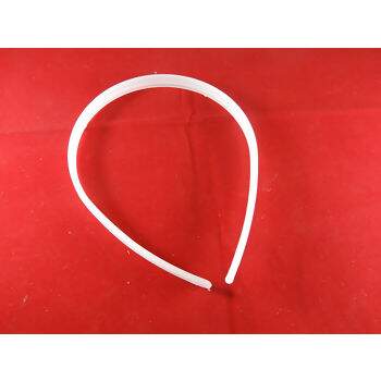Tiara Plástica Branca 1,0 Cm Fina Pacote C/ 24