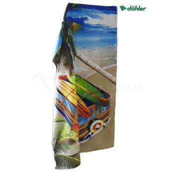 Toalha Praia Dohler Velour - Prancha Surf - 76x152cm