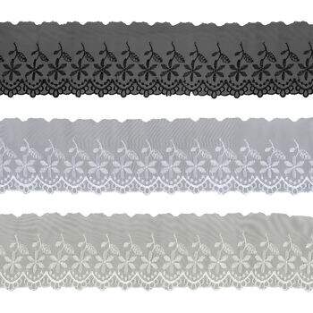 Bordado Inglês Organza 8cm BO003 ArtePunto 13,7m