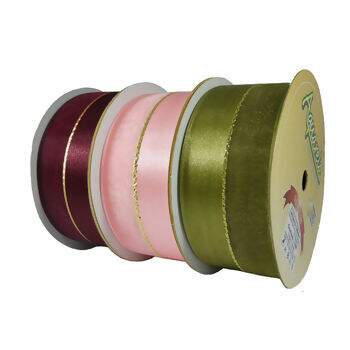 Fita de Cetim c/ Organza Gold 38mm FCOG10 Aquarela N°09 10 m 