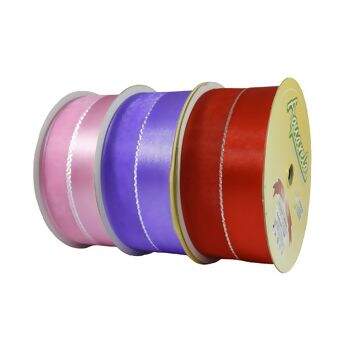 Fita de Cetim c/ Organza Silver 38mm FCOS10 Aquarela N°09 10 m 