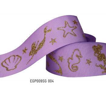 Fita Gorgurão Glitter 38mm Estampada Progresso N°9 10m - EGP SG 004