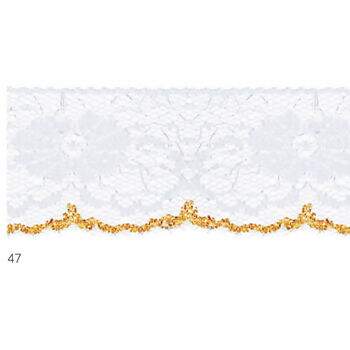 Renda Nylon 37mm com Borda de Lurex Najar N°37 50m