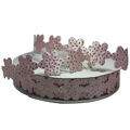Fita Decorativa Flor 111294 Rosa/Dourado 18mm - Makro Central 18,28m 