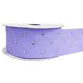 Fita Gorgurão Imp. 38mm C/ Strass Nº 9 Lilas 211 - 10 Jardas
